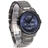 Armani Exchange Banks Chronograph Blue Dial Grey Steel Strap Watch For Men - AX1731 Authentic Buy Shop Now