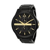 Armani Exchange Hampton Chronograph Black Dial Black Steel Strap Watch For Men - AX2121 Authentic Buy Shop Now