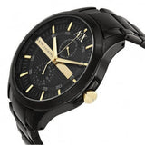 Armani Exchange Hampton Chronograph Black Dial Black Steel Strap Watch For Men - AX2121 Authentic Buy Shop Now