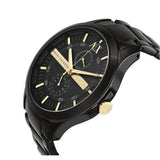 Armani Exchange Hampton Chronograph Black Dial Black Steel Strap Watch For Men - AX2121 Authentic Buy Shop Now
