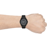 Armani Exchange Drexler Chronograph Black Dial Black Steel Strap Watch For Men - AX2639 Authentic Buy Shop Now