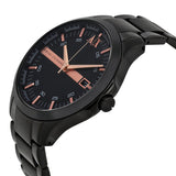 Armani Exchange Hampton Chronograph Black Dial Black Steel Strap Watch For Men - AX2150 Authentic Buy Shop Now