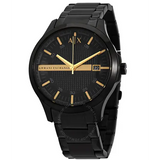 Armani Exchange Hampton Chronograph Black Dial Black Steel Strap Watch For Men - AX2413 Authentic Buy Shop Now