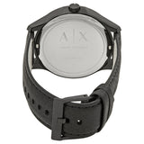 Armani Exchange Hampton Chronograph Black Dial Black Leather Strap Watch For Men - AX2400 Authentic Buy Shop Now