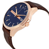 Armani Exchange Hampton Chronograph Blue Dial Brown Leather Strap Watch For Men - AX2172 Authentic Buy Shop Now