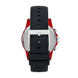 Armani Exchange Outerbanks Chronograph Black Dial Black Silicone Strap Watch For Men - AX1338 Authentic Buy Shop Now