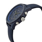 Armani Exchange Outerbanks Chronograph Blue Dial Blue Silicone Strap Watch For Men - AX7128 Authentic Buy Shop Now