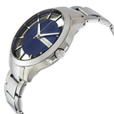 Armani Exchange Hampton Chronograph Blue Dial Silver Steel Strap Watch For Men - AX2178 Authentic Buy Shop Now