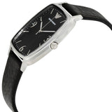 Emporio Armani Epsilon Quartz Black Dial Black Leather Strap Watch For Men - AR2490 Authentic Buy Shop Now