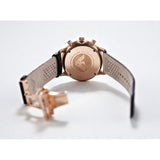 Emporio Armani Gianni Classic Chronograph White Dial Brown Leather Strap Watch For Men - AR0398 Authentic Buy Shop Now