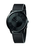 Calvin Klein Minimal Black Dial Black Mesh Bracelet Watch for Men - K3M224B1 Authentic Buy Shop Now