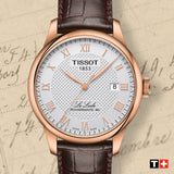 Tissot Le Locle Powermatic 80 Silver Dial Brown Leather Strap Watch For Men - T006.407.36.033.00 Authentic Buy Shop Now