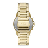Armani Exchange Banks Chronograph Black Dial Gold Steel Strap Watch For Men - AX1721 Authentic Buy Shop Now