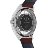 Armani Exchange Hampton Chronograph White Dial Brown Leather Strap Watch For Men - AX2187 Authentic Buy Shop Now