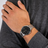 Armani Exchange Cayde Analog Black Dial Silver Steel Strap Watch For Men - AX2700 Authentic Buy Shop Now