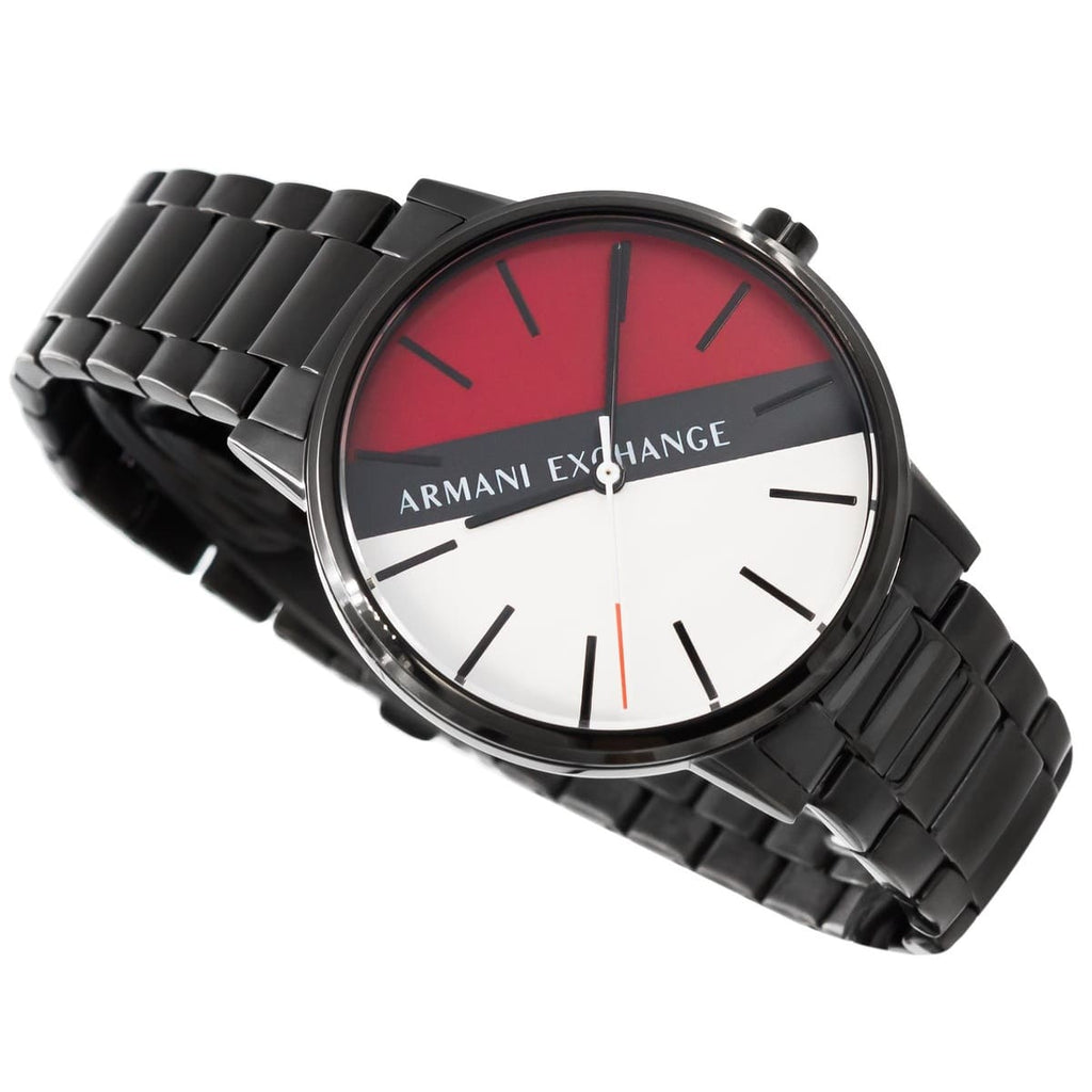 Armani Exchange Cayde Multicolor Dial Black Steel Strap Watch For Men - AX2725 Authentic Buy Shop Now