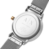 Armani Exchange Lola Analog White Dial Silver Mesh Strap Watch For Women - AX5537 Authentic Buy Shop Now
