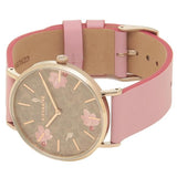 Coach Perry Floral Motif Fawn Dial Pink Leather Strap Watch for Women - 14503442 Authentic Buy Shop Now