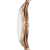 Michael Kors Slim Runway White Dial Rose Gold Steel Strap Watch For Women - MK3804 Authentic Buy Shop Now