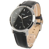 Fossil The Minimalist Three Hand Black Dial Black Leather Strap Watch for Men - FS5398 Authentic Buy Shop Now