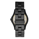 Marc Jacobs Henry Transparent Black Dial Black Steel Strap Watch for Women - MBM3255 Authentic Buy Shop Now