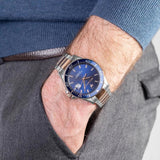 Maserati SFIDA Quartz Blue Dial Stainless Steel 44mm Watch For Men - R8853140003 Authentic Buy Shop Now