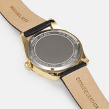 Michael Kors Lexington Black Dial Black Leather Strap Watch For Women - MK4748 Authentic Buy Shop Now