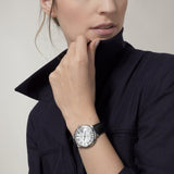 Cartier Ballon Bleu De Cartier Silver Dial Black Leather Strap Watch for Women - WSBB0028 Authentic Buy Shop Now