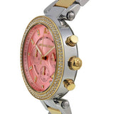 Michael Kors Parker Pink Dial Two Tone Steel Strap Watch for Women - MK6140 Authentic Buy Shop Now