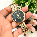 Coach Delancey Black Dial Gold Stainless Steel Strap Watch For Women - 14502813 Authentic Buy Shop Now