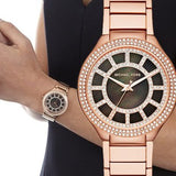 Michael Kors Kerry Black Mother of Pearl Dial Rose Gold Dial Watch for Women - MK3397 Authentic Buy Shop Now