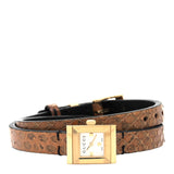 Gucci G Frame White Dial Brown Leather Strap Watch For Women - YA128523 Authentic Buy Shop Now