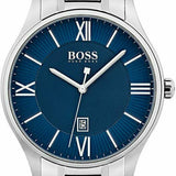 Hugo Boss Governer Blue Dial Silver Steel Strap Watch for Men - 1513487 Authentic Buy Shop Now
