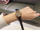 Gucci Interlocking Iconic Brown Dial Brown Leather Strap Watch For Women - YA133207 Authentic Buy Shop Now