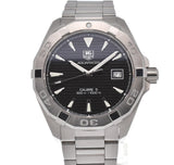 Tag Heuer Aquaracer Automatic Black Dial Silver Steel Strap Watch for Men - WAY2110.BA0928 Authentic Buy Shop Now
