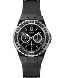 Guess Limelight Diamonds Black Dial Black Rubber Strap Watch for Women - GW0041L5 Authentic Buy Shop Now
