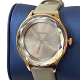 Swarovski Octea Nova Grey Dial Grey Leather Strap Watch for Women - 5295326 Authentic Buy Shop Now