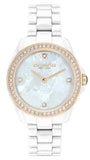 Coach Preston Mother of Pearl White Dial White Steel Strap Watch for Women - 14503662 Authentic Buy Shop Now