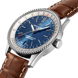 Breitling Navitimer Automatic 38mm Blue Dial Brown Leather Strap Mens Watch - A17325211C1P2 Authentic Buy Shop Now