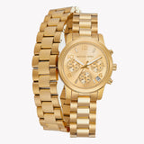 Michael Kors Runway Chronograph Analog Gold Dial Gold Steel Strap Watch for Women - MK7452 Authentic Buy Shop Now