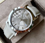 Burberry Heritage Grey Dial Beige Leather Strap Unisex Watch - BU1754 Authentic Buy Shop Now
