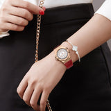 Maserati Potenza Silver Dial Red Leather Strap Watch For Women - R8851108501 Authentic Buy Shop Now
