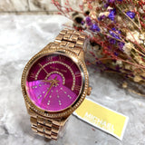 Michael Kors Lauryn Pink Dial Rose Gold Steel Strap Watch for Women - MK3722 Authentic Buy Shop Now
