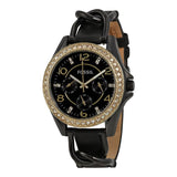 Fossil Riley Black Dial Black Leather Strap Watch for Women - ES3696 Authentic Buy Shop Now
