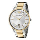 Emporio Armani Renato Silver Dial Two Tone Steel Strap Watch For Men - AR2449 Authentic Buy Shop Now