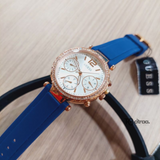 Guess Solstice Diamonds Silver Dial Blue Rubber Strap Watch for Women - GW0113L3 Authentic Buy Shop Now