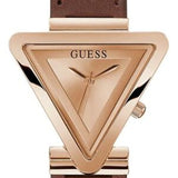 Guess Fame Quartz Rose Gold Dial Brown Leather Strap Watch For Women - GW0548L2 Authentic Buy Shop Now