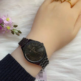 Michael Kors Lauryn Quartz Black Dial Black Steel Strap Watch For Women - MK4337 Authentic Buy Shop Now