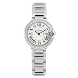 Cartier Ballon Bleu De Cartier Diamonds White Dial Silver Steel Strap Watch for Women - W4BB0015 Authentic Buy Shop Now