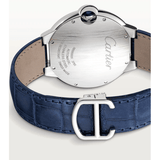 Cartier Ballon Bleu De Cartier Blue Dial Blue Leather Strap Watch for Men - WSBB0027 Authentic Buy Shop Now